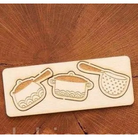 Чіпборд Набір Веселі каструльки WOODChic