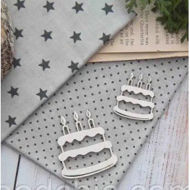 Чіпборд Тортик зі свічками, 1 шт. WOODChic