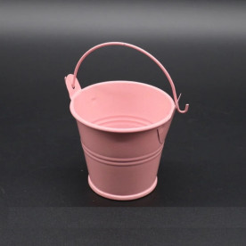 Декоративне відро маленьке, колір рожевий, 7см
