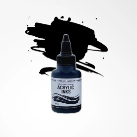 Суперконцентрированные многофункциональные акриловые чернила Черный, 40 мл, Kamenska