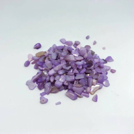 Дробленый камень полированный, сирень, около 70 грамм