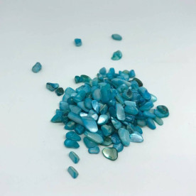 Дробленый камень полированный, голубой, около 70 грамм