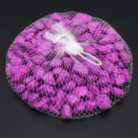 Камушки декоративные, фуксия, 130 грамм