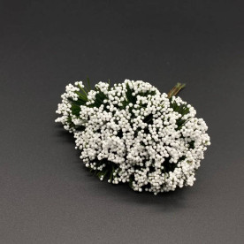 Тычинки на проволоке, белый, 12 шт в пучке