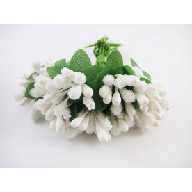 Тычинки на ветке, белый, 12шт/пучок