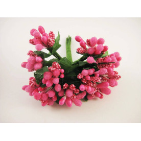 Тичинки на гілці, рожевий, 12шт / пучок