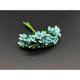 Тычинки на ветке, голубой, 12шт/пучок
