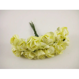 Троянда на дроті, жовтий, 12шт пучок