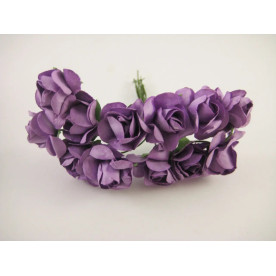 Троянда на дроті, фіолетовий, 12шт пучок