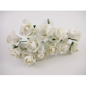 Роза на проволоке, кремовый, 12шт пучок