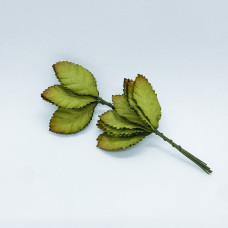 Набор листиков розы зеленого цвета, 10 шт., 25 мм.