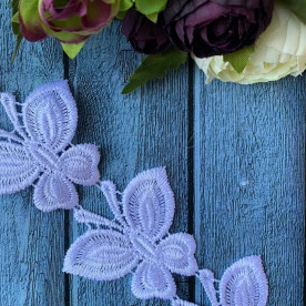 Стрічка мережива, Метелики, 5х6 см, 90 см, білий