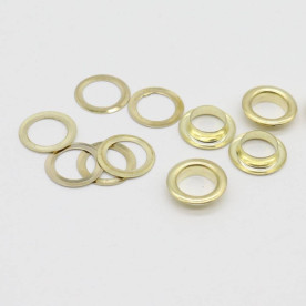 Набір люверсів, 20 шт, золото, 8,5 мм