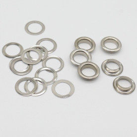 Набор люверсов, 20 шт, серебро, 8,5 мм