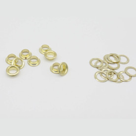 Набір люверсів, 20 шт, золото, 6,5 мм