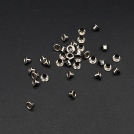 Набор люверсов, 20 шт, серебро, 3 мм