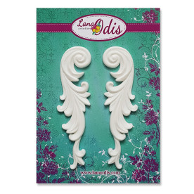 Набор декоративных фигурок, Вензели 1 большой, 70x20 мм, 2 шт, Lana Odis