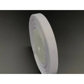 Лента репсовая, белый, 1см, 1м