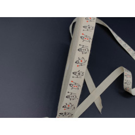 Стрічка декоративна з візерунком, Карти, 1,5 см, 1 м