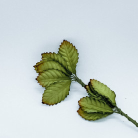 Набір листочків троянди зеленого кольору, 10 шт., 13 мм.