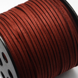 Шнур искусственная замша, 2.7 мм, 90 см, кирпично-красный