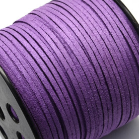 Шнур искусственная замша, 2.7 мм, 90 см, сиреневый