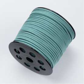 Шнур штучна замша, 2.7 мм, 90 см, блакитний