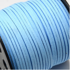 Шнур искусственная замша, 2.7 мм, 90 см, светло-голубой