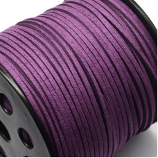 Шнур искусственная замша, 3 мм, 90 см, фиолетовый