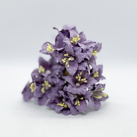 Набір паперових лілій, колір бузковий, 3.5 см, 5 шт.