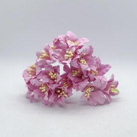 Набір паперових лілій, колір рожевий, 3.5 см, 5 шт.