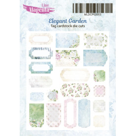 Набір вирубування, Теги Elegant Garden, Magenta Line