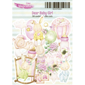 Набор высечек, Dear Baby Girl, Magenta Line