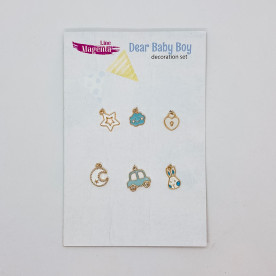 Набор декора для скрапбукинга, 6 элементов, Dear Baby Boy, Magenta Line