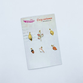 Набор декора Cozy Autumn, 6 подвесок, с эмалью, Magenta Line