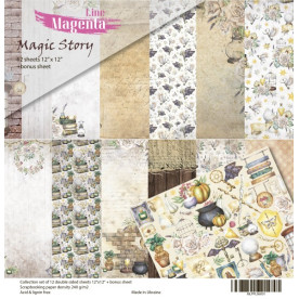 Набор скрапбумаги, Magic Story, 12 двусторонних листов + бонус, 30,5х30,5 см, Magenta Line