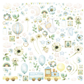 Лист для вырезания, Dear Baby Boy, 30,5х30,5 см, Magenta Line