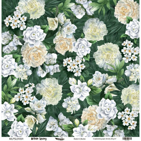 Двусторонняя скрапбумага, White Spring 01, 240 г/м2, 30,5х30,5 см, Magenta Line