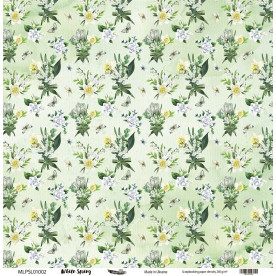 Двосторонній скраппапір, White Spring 02, 240 г / м2, 30,5х30,5 см, Magenta Line