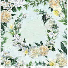Двусторонняя скрапбумага, White Spring 03, 240 г/м2, 30,5х30,5 см, Magenta Line