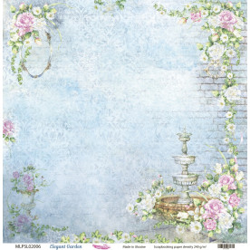 Двусторонняя скрапбумага, Elegant Garden 06, 240 г/м2, 30,5х30,5 см, Magenta Line