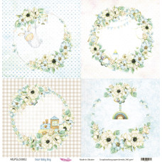 Двусторонняя скрапбумага, Dear Baby Boy 02, 240 г/м2, 30,5х30,5 см, Magenta Line