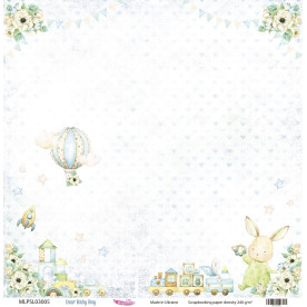 Двосторонній скраппапір, Dear Baby Boy 05, 240 г / м2, 30,5х30,5 см, Magenta Line