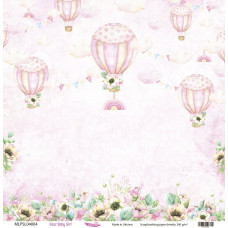Двусторонняя скрапбумага, Dear Baby Girl 04, 240 г/м2, 30,5х30,5 см, Magenta Line