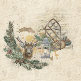 Двусторонняя скрапбумага, Winter Wonderland 05, 240 г/м2, 30,5х30,5 см, Magenta Line