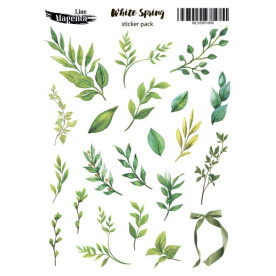 Наклейки, White Spring 06 Весняне листя, 13х18 см, Magenta Line