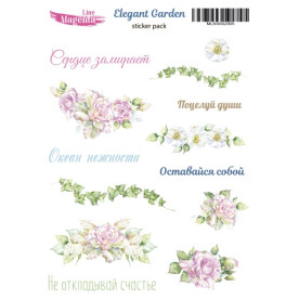 Наклейки, Elegant Garden 05 Весенние фразы рус., 13х18 см, Magenta Line