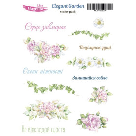 Наклейки, Elegant Garden 06 Весенние фразы укр., 13х18 см, Magenta Line