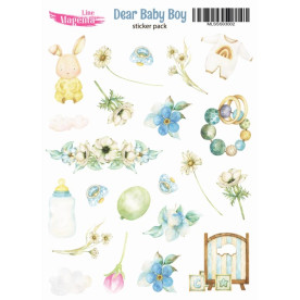 Наклейки, Dear Baby Boy 02 Дитячі дрібниці, 13х18 см, Magenta Line