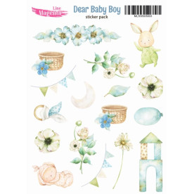 Наклейки, Dear Baby Boy 03 Детские мелочи, 13х18 см, Magenta Line